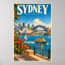 Search for sydney harbour bridge posters Vintage travel