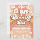 Search for groovy 1st birthday invitations Daisies
