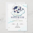 Search for blue grey baby shower invitations White