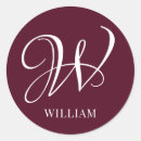 Search for burgundy monogram stickers Modern