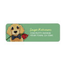 Search for golden retriever return address labels Animal lover