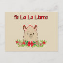 Search for fa la la postcards Llama