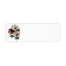 Search for pansy flower return address labels Pretty