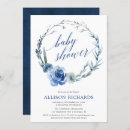 Search for blue floral wreath invitations Watercolor