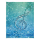 Search for music treble clef posters Blue