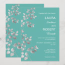 Search for teal and silver wedding invitations Chic