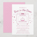 Search for bun in the oven baby shower invitations Modern