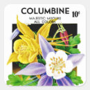 Search for columbine flower stickers Vintage
