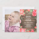 Search for red 1st birthday invitations Girl first birthday