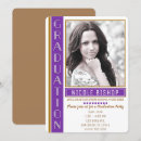 Search for purple and white graduation invitations Trendy