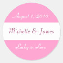 Search for lucky in love wedding stickers Ticket