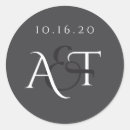 Search for charcoal gray wedding stickers Thank you