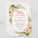 Search for gold frame baby shower invitations Tropical