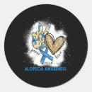 Search for peace love cure stickers Alopecia