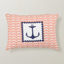 Search for navy blue and coral cushions Nautical