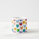 Search for funny cartoon face mugs Seamless pattern