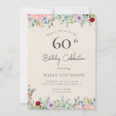Search for garden 60th birthday invitations Boho chic