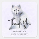 Search for white fox stickers Watercolor