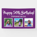 Search for happy 50th birthday banners Any age birthday