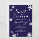 Search for navy blue sweet 16 invitations Winter