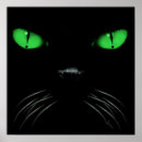 Search for green eyes black cat art Kitty