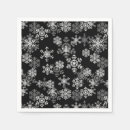 Search for black and white christmas napkins Snowflakes