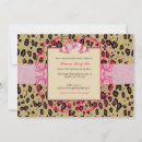 Search for pink leopard baby shower invitations Bow