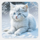 Search for cat in winter stickers Snow