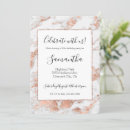 Search for rose gold marble invitations White