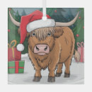 Search for highland cow christmas tree decorations Santa