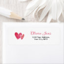 Search for valentines day hearts return address labels Watercolor
