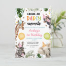 Search for safari animals birthday invitations Calling all party animals
