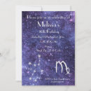 Search for virgo birthday invitations Blue