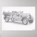 Search for fire truck posters Black