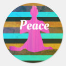 Search for peace love yoga stickers Meditation