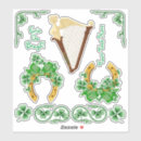 Search for gold horseshoe stickers Shamrock