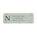 Search for elegant monogram wedding return address labels Sage green