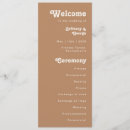 Search for retro wedding programs Retro ceremony timeline