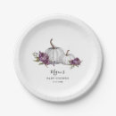 Search for pumpkin baby shower plates Watercolor