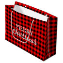 Search for red and black gift bags Plaid