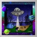 Search for alien abductions posters Aliens