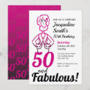 Search for funny 50th birthday invitations Pink