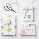 Search for birthday cake wrapping paper Watercolor