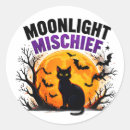 Search for autumn night stickers Black cat