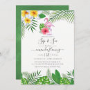Search for watercolor flamingo invitations Aloha