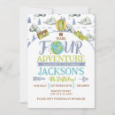 Search for adventure birthday invitations Hot air balloon