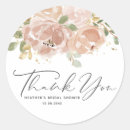 Search for peach bridal shower stickers Thank you