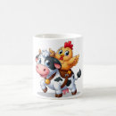 Search for cow and chicken mugs Farm