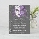 Search for mask sweet 16 invitations Stylish