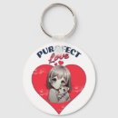 Search for love cat key rings Illustration